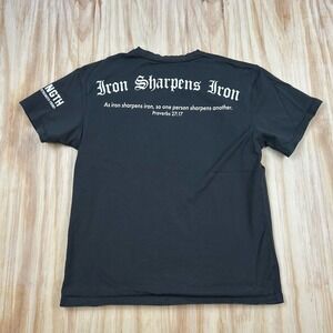 Holstrength Men's T-Shirt Gray Size M Heavyweigt Gym Bible Christian Oversize